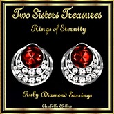 TST - RINGS OF ETERNITY RUBY DIAMOND EARRINGS SILVER