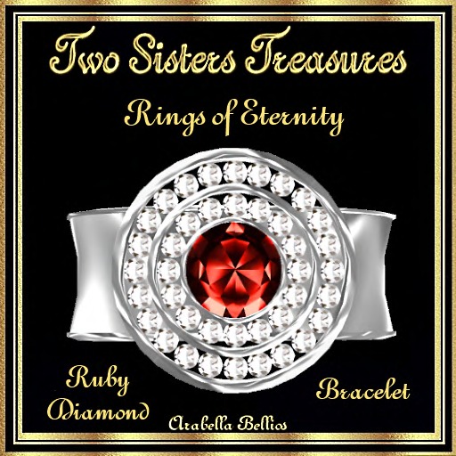 TST - RINGS OF ETERNITY RUBY DIAMOND BRACELET SILVER