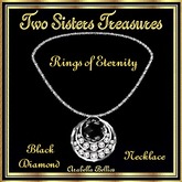 TST - RINGS OF ETERNITY BLACK DIAMOND NECKLACE SILVER