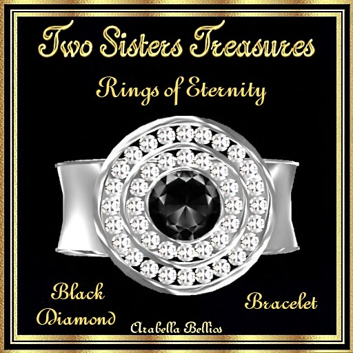 TST - RINGS OF ETERNITY BLACK DIAMOND BRACELET SILVER