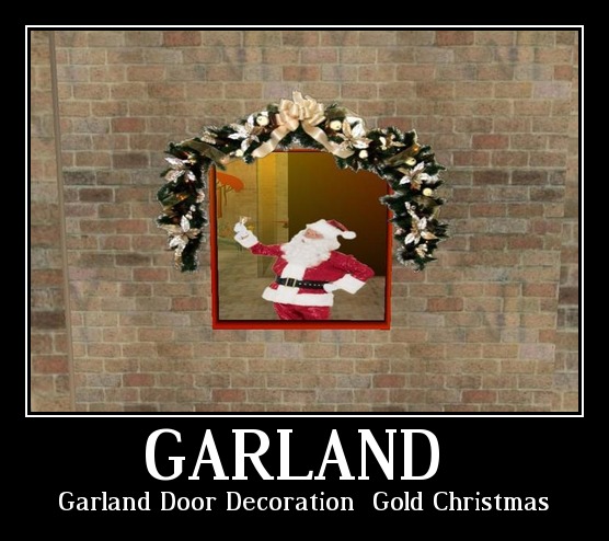 Garland  Door Decoration  - Gold Christmas tagfantasy -