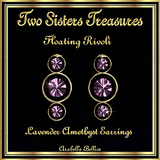 TST - FLOATING RIVOLI LAVENDER AMETHYST EARRINGS YG