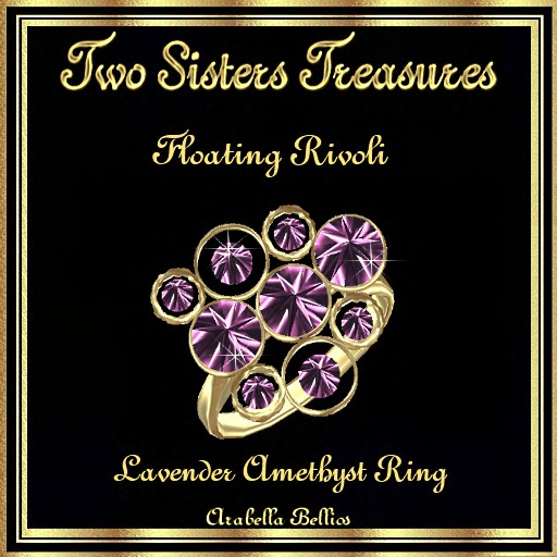 TST - FLOATING RIVOLI LAVENDER AMETHYST RING YG