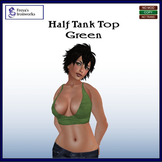 (Box) Half Tank Top Blue - Freya's Ironworks