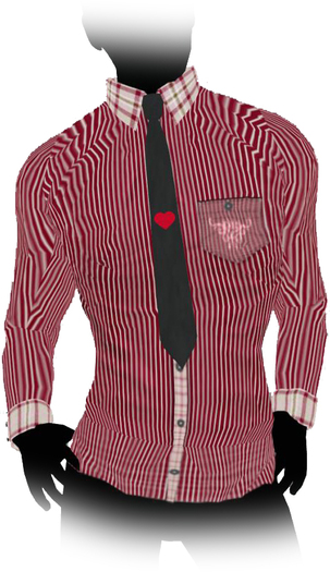 TCF Raspberry Forest Tiny Stripes-Heart