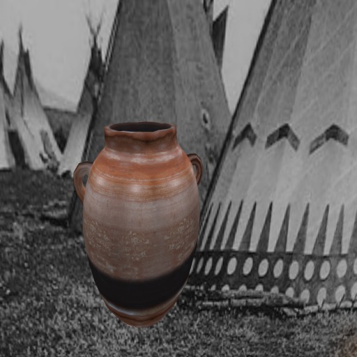 Earthenware vase dbl handle