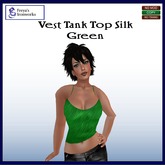 Vest Tank Top Silk Green