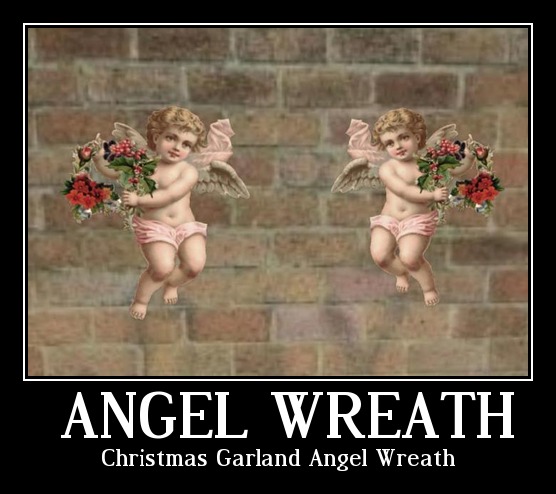 Christmas Garland Angel Wreath tagfantasy -