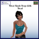 Vest Tank Top Silk Teal