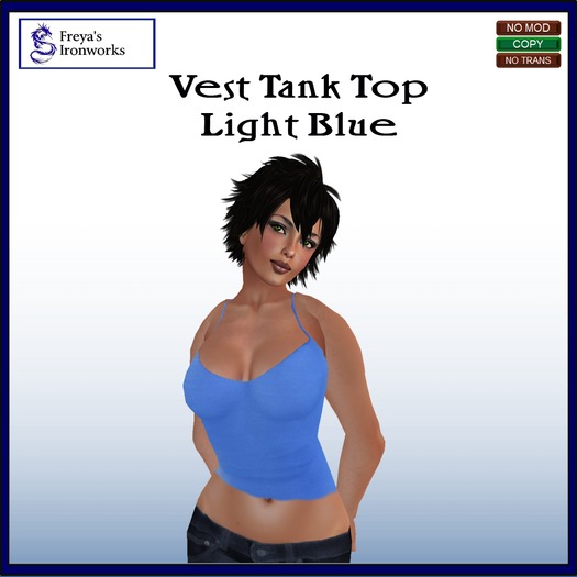Vest Tank Top Light Blue