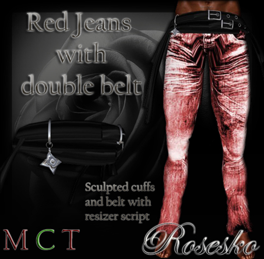 .:Rosesko:. Jeans Red with belt