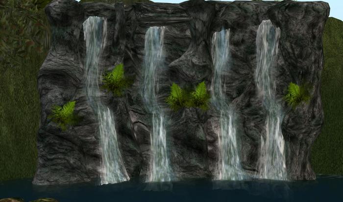 Paradise  Waterfall Wall Grey