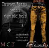 .:Rosesko:. Jeans Brown with belt