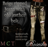 .:Rosesko:. ripped Jeans Beige