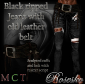 .:Rosesko:. ripped Jeans Black