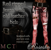 .:Rosesko:. ripped Jeans Red