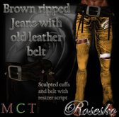 .:Rosesko:. ripped Jeans Brown