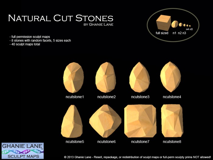 [GL] Natural Cut Stones