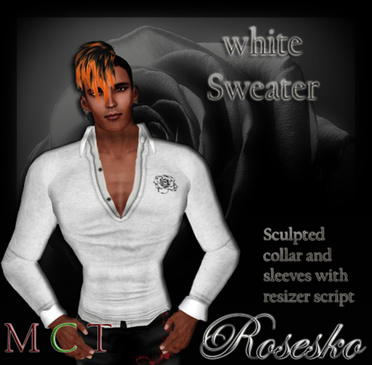 .:Rosesko:. white Sweater