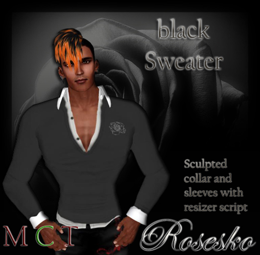 .:Rosesko:. black Sweater