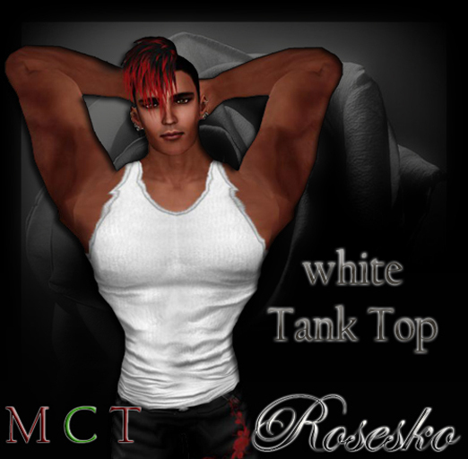 .:Rosesko:. White Tank Top