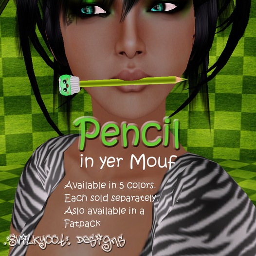 .:Evilkyoot:. Pencil in yer Mouf - Green Cupcake (Boxed)