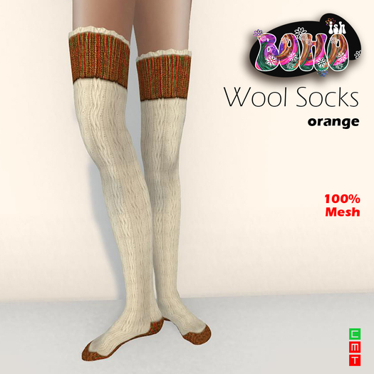 BOHOish - Wool Socks Orange