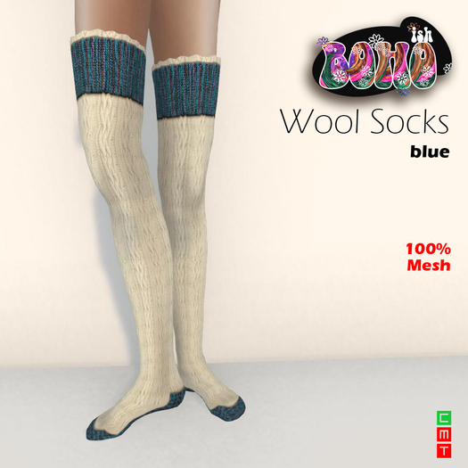 BOHOish - Wool Socks Blue