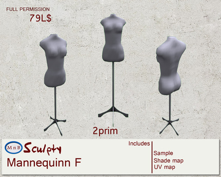 Second Life Marketplace - *~M`n B~* Mannequin F