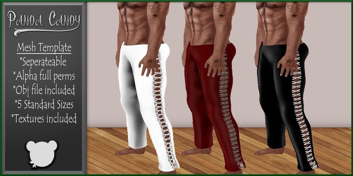 **PC** Mesh Mens Laced Pants 001 - Bag