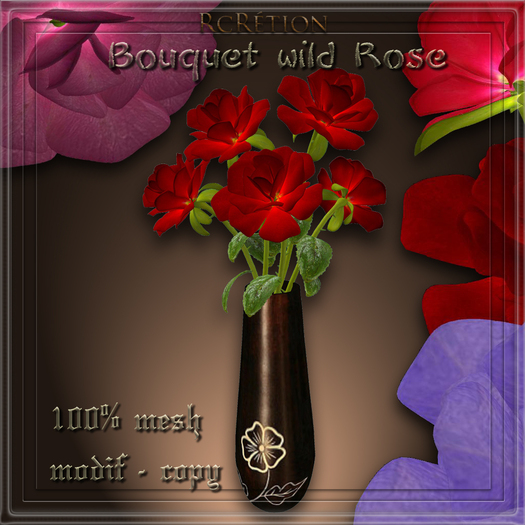 Bouquet Red Wild Rose