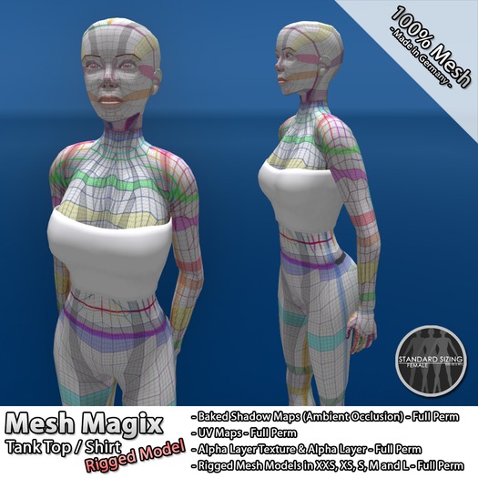 -Mesh Magix- Tank Top / Shirt Clothes Mesh Template FULL PERM