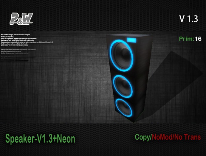..::[P&W]::..  Speakers - V1.3  +Neon