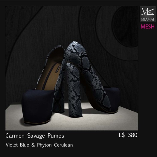 Miamai_Carmen Savage_Violet Blue & Python Cerulean