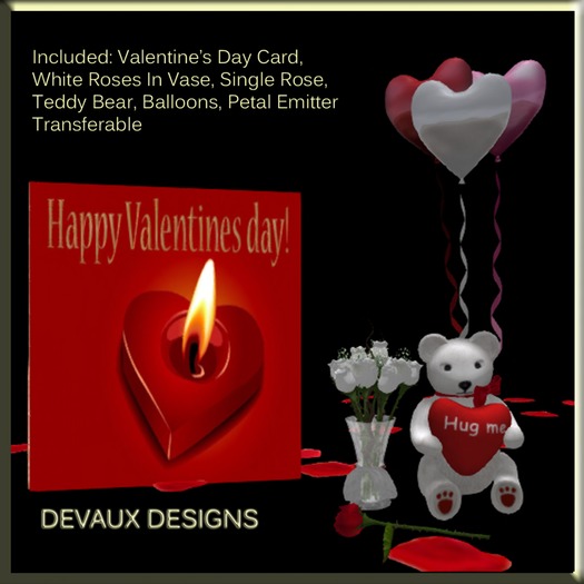 *DD* Valentine's Gifts w/White Roses (Boxed)
