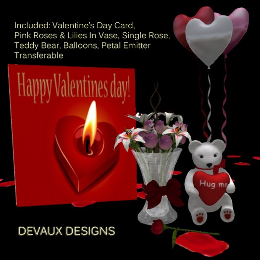 *DD* Valentine's Gifts w/White Roses (Boxed)