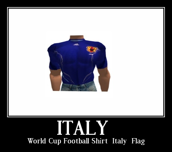 World Cup Football Shirt - Italy + Flag