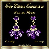 TST - PASSION FLOWER AMETHYST EARRINGS YG