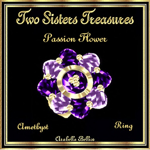 TST - PASSION FLOWER AMETHYST RING YG