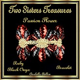 TST - PASSION FLOWER RUBY BLACK ONYX BRACELET YG