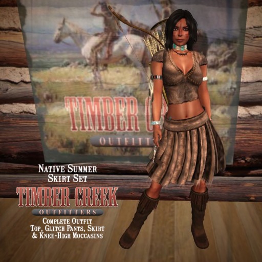 [Timber Creek] Native Women's Summer Skirt Set-Worn-Boxed
