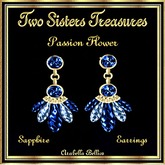 TST - PASSION FLOWER SAPPHIRE EARRINGS YG