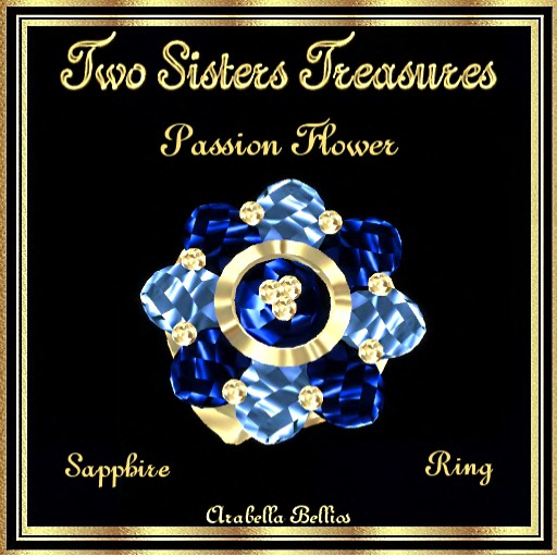 TST - PASSION FLOWER SAPPHIRE RING YG