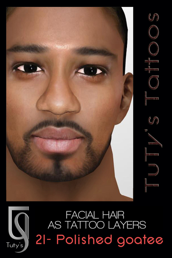 TuTy's - FACIAL HAIR as tattoo - Polished goatee