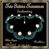 TST - ENCHANTING FAN BLUE TOPAZ DIAMOND NECKLACE YG