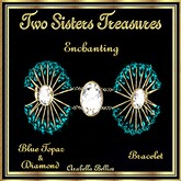 TST - ENCHANTING FAN BLUE TOPAZ DIAMOND BRACELET YG