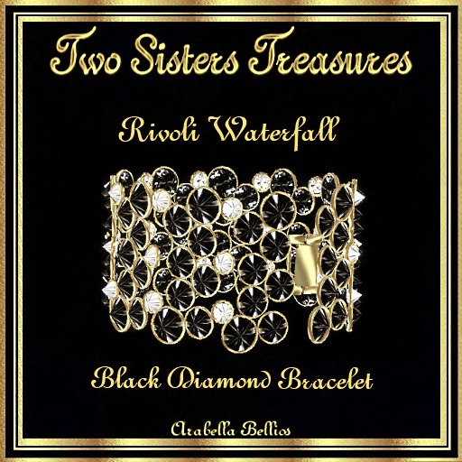 TST - RIVOLI WATERFALL BLACK DIAMOND BRACELET YG