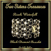 TST - RIVOLI WATERFALL BLACK DIAMOND BRACELET YG