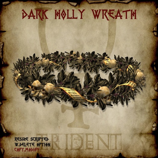 Dark Holly Wreath 