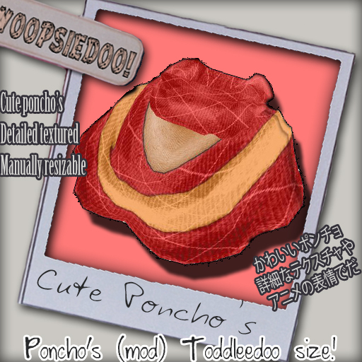 .:*:.WoopsieDoo.:*:. Poncho - red